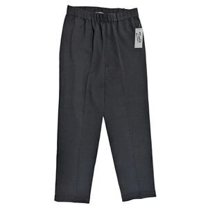 NWT TOULA Women's Black Wool Blend Textured Hand Knit Stretch Pants Size 10